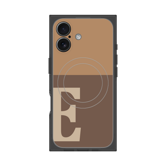 Premium Square Case with MagSafe［ Original - initial two tone - E brown ］