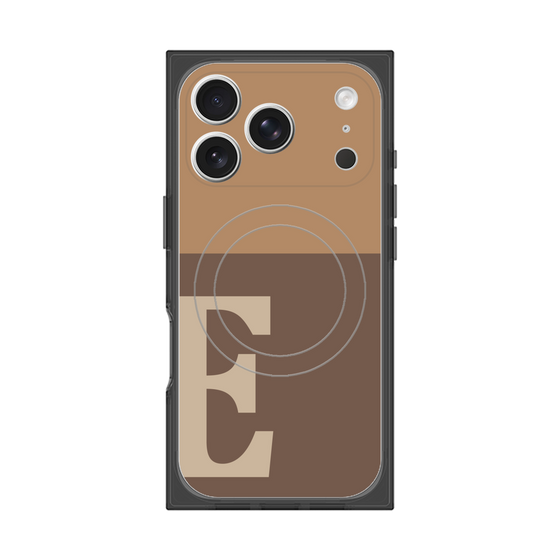 Premium Square Case with MagSafe［ Original - initial two tone - E brown ］