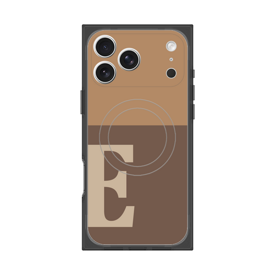 Premium Square Case with MagSafe［ Original - initial two tone - E brown ］