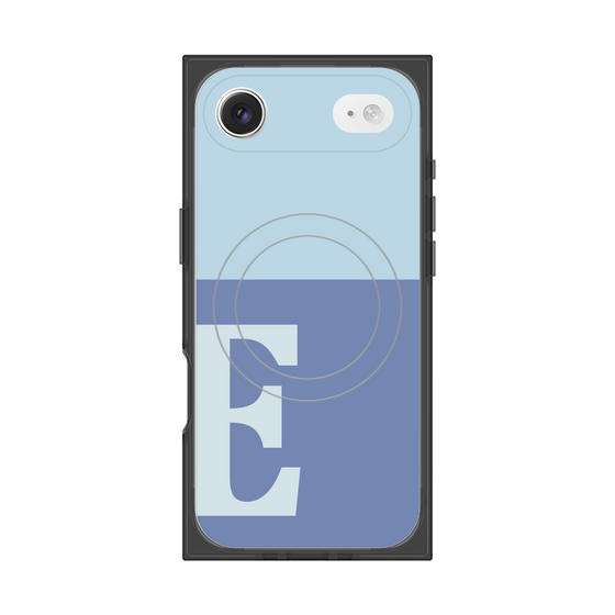 Premium Square Case with MagSafe［ Original - initial two tone - E blue ］
