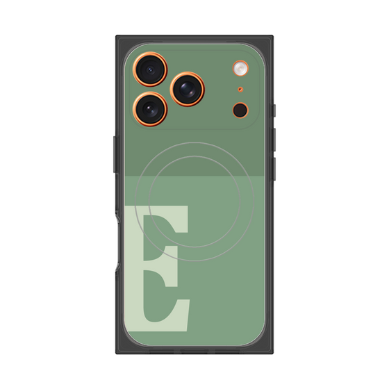 Premium Square Case with MagSafe［ Original - initial two tone - E green ］