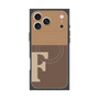 Premium Square Case with MagSafe［ Original - initial two tone - F brown ］