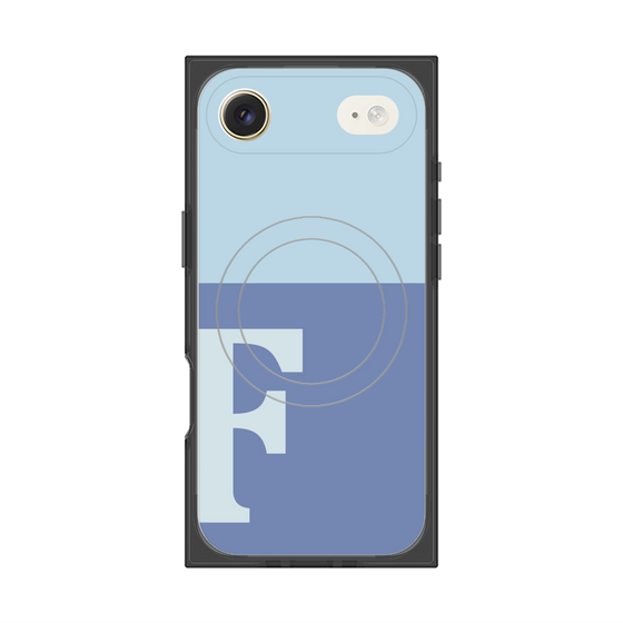 Premium Square Case with MagSafe［ Original - initial two tone - F blue ］