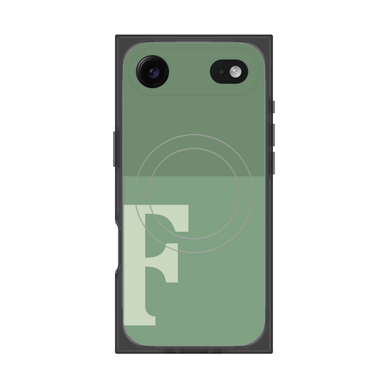 Premium Square Case with MagSafe［ Original - initial two tone - F green ］