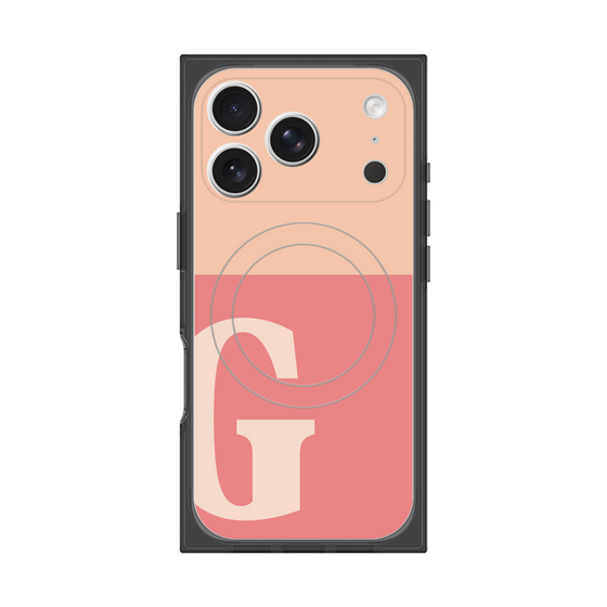 Premium Square Case with MagSafe［ Original - initial two tone - G pink ］