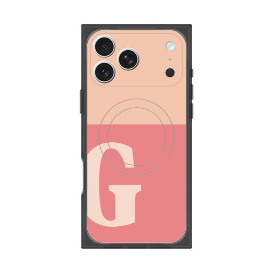 Premium Square Case with MagSafe［ Original - initial two tone - G pink ］