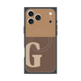 Premium Square Case with MagSafe［ Original - initial two tone - G brown ］
