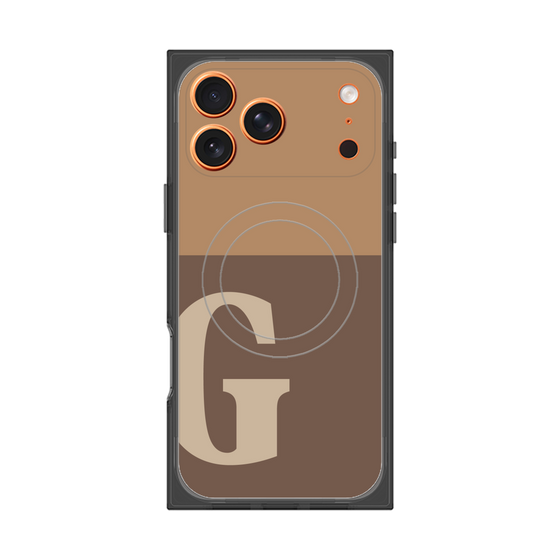 Premium Square Case with MagSafe［ Original - initial two tone - G brown ］