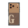 Premium Square Case with MagSafe［ Original - initial two tone - G brown ］