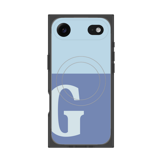 Premium Square Case with MagSafe［ Original - initial two tone - G blue ］
