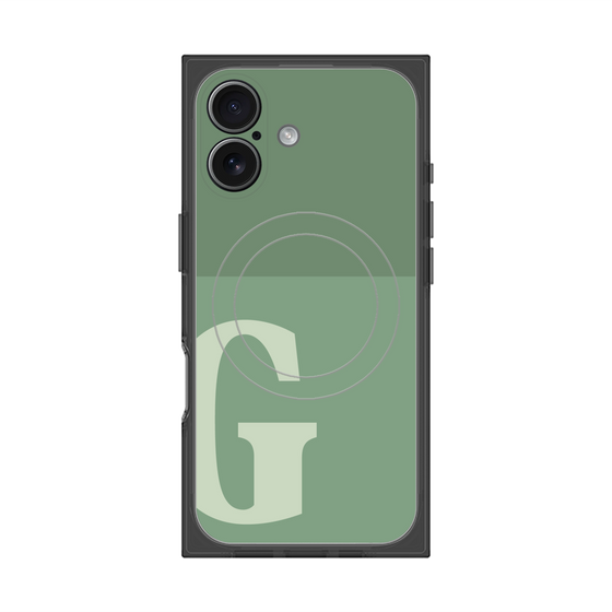 Premium Square Case with MagSafe［ Original - initial two tone - G green ］