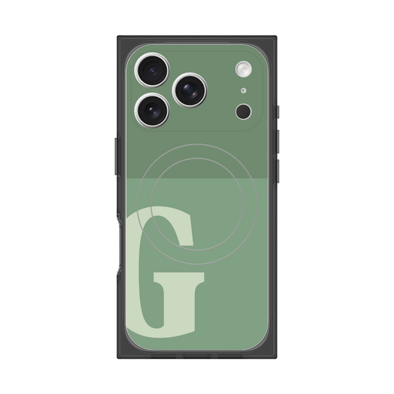 Premium Square Case with MagSafe［ Original - initial two tone - G green ］