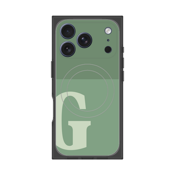 Premium Square Case with MagSafe［ Original - initial two tone - G green ］
