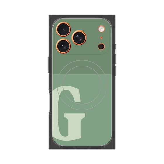 Premium Square Case with MagSafe［ Original - initial two tone - G green ］