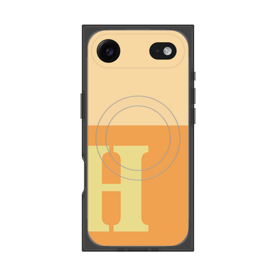 Premium Square Case with MagSafe［ Original - initial two tone - H orange ］