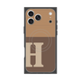 Premium Square Case with MagSafe［ Original - initial two tone - H brown ］