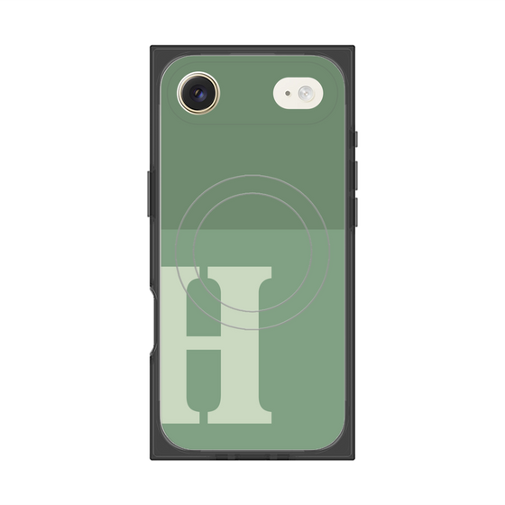 Premium Square Case with MagSafe［ Original - initial two tone - H green ］