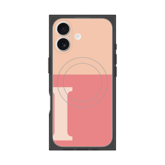 Premium Square Case with MagSafe［ Original - initial two tone - I pink ］