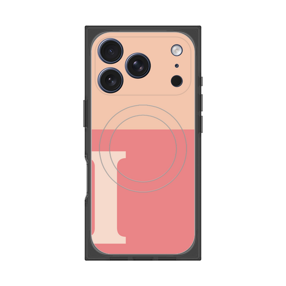 Premium Square Case with MagSafe［ Original - initial two tone - I pink ］