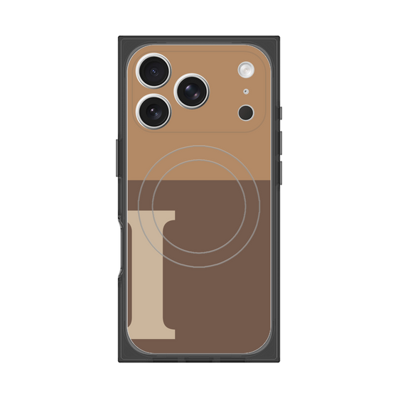 Premium Square Case with MagSafe［ Original - initial two tone - I brown ］