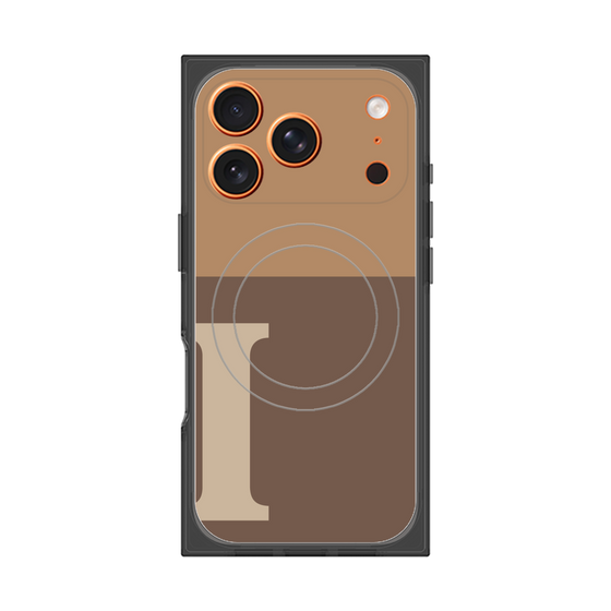 Premium Square Case with MagSafe［ Original - initial two tone - I brown ］