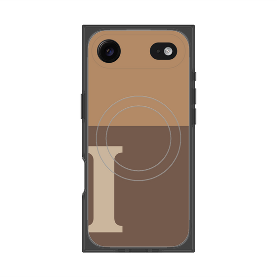 Premium Square Case with MagSafe［ Original - initial two tone - I brown ］