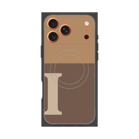 Premium Square Case with MagSafe［ Original - initial two tone - I brown ］