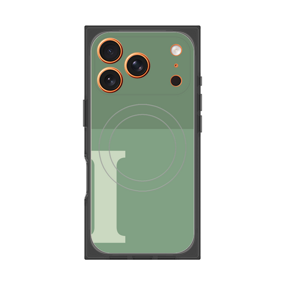 Premium Square Case with MagSafe［ Original - initial two tone - I green ］