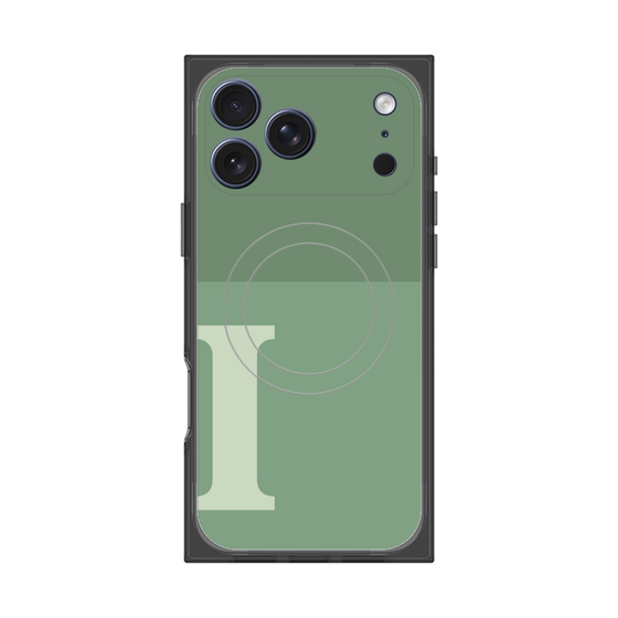 Premium Square Case with MagSafe［ Original - initial two tone - I green ］