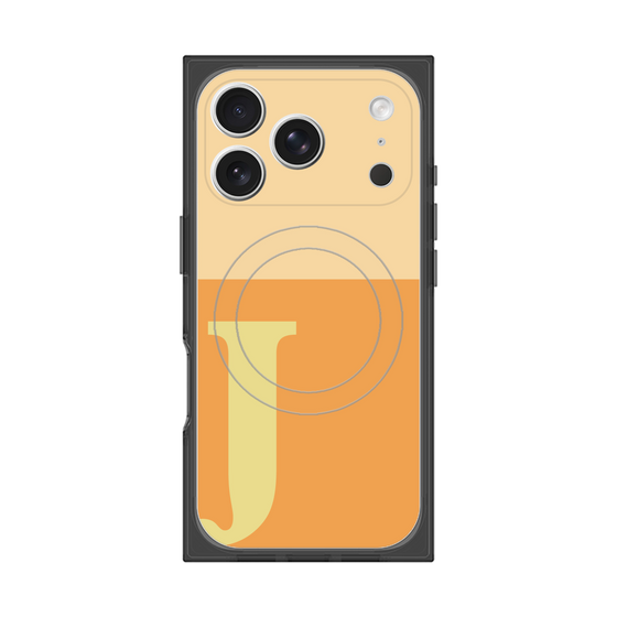 Premium Square Case with MagSafe［ Original - initial two tone - J orange ］