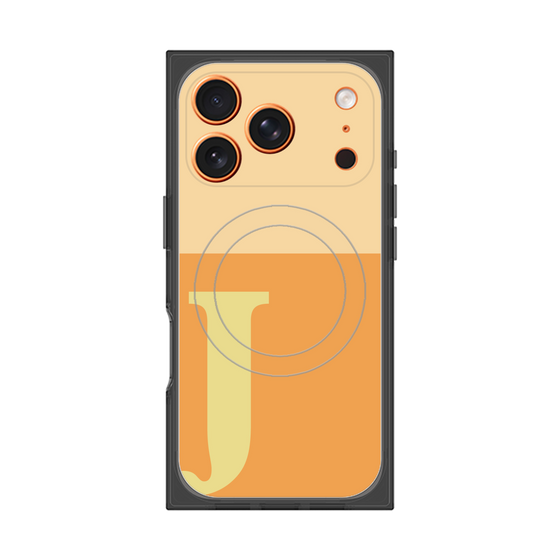 Premium Square Case with MagSafe［ Original - initial two tone - J orange ］