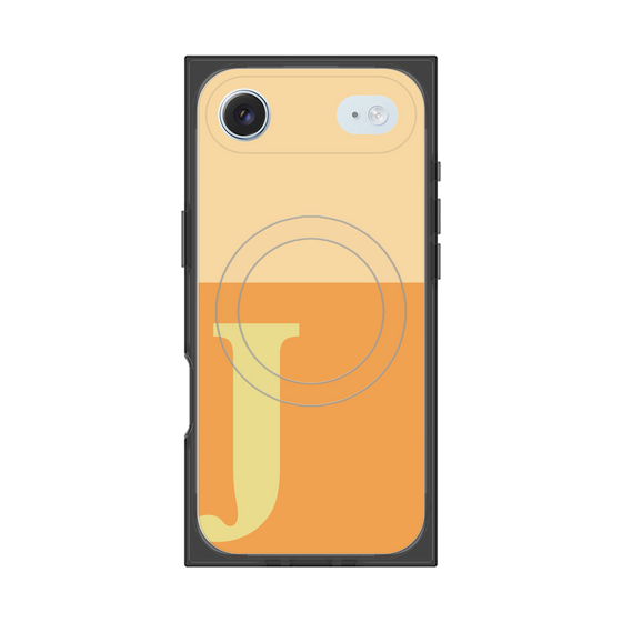 Premium Square Case with MagSafe［ Original - initial two tone - J orange ］