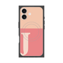Premium Square Case with MagSafe［ Original - initial two tone - J pink ］