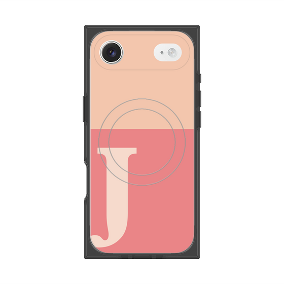 Premium Square Case with MagSafe［ Original - initial two tone - J pink ］