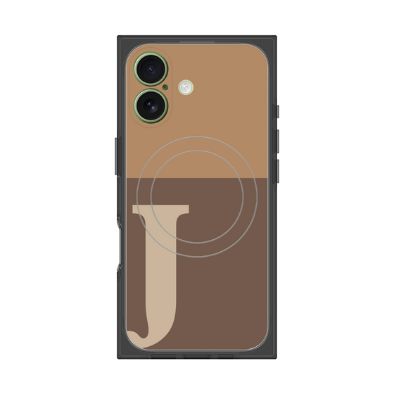 Premium Square Case with MagSafe［ Original - initial two tone - J brown ］