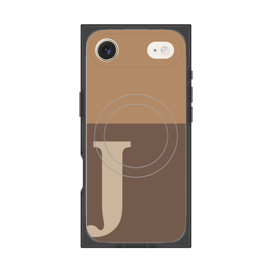 Premium Square Case with MagSafe［ Original - initial two tone - J brown ］