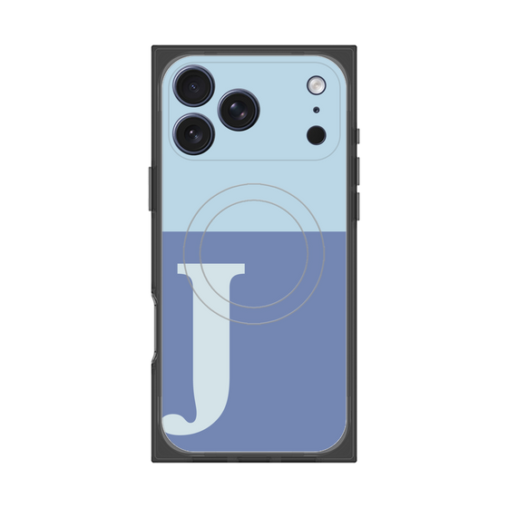 Premium Square Case with MagSafe［ Original - initial two tone - J blue ］