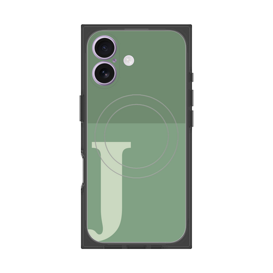 Premium Square Case with MagSafe［ Original - initial two tone - J green ］