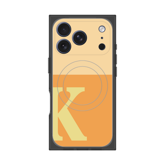 Premium Square Case with MagSafe［ Original - initial two tone - K orange ］