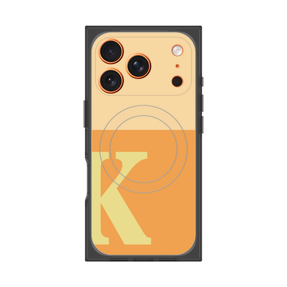 Premium Square Case with MagSafe［ Original - initial two tone - K orange ］