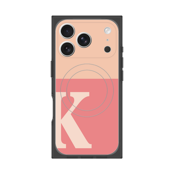 Premium Square Case with MagSafe［ Original - initial two tone - K pink ］
