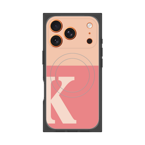 Premium Square Case with MagSafe［ Original - initial two tone - K pink ］