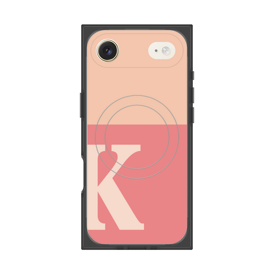 Premium Square Case with MagSafe［ Original - initial two tone - K pink ］