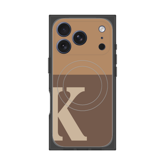 Premium Square Case with MagSafe［ Original - initial two tone - K brown ］