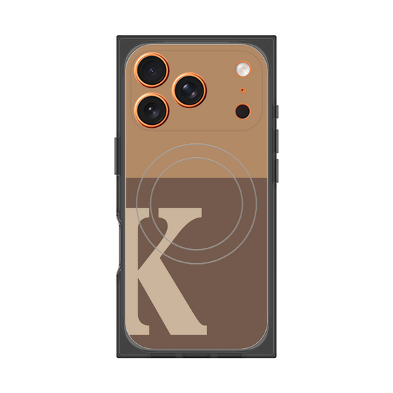 Premium Square Case with MagSafe［ Original - initial two tone - K brown ］