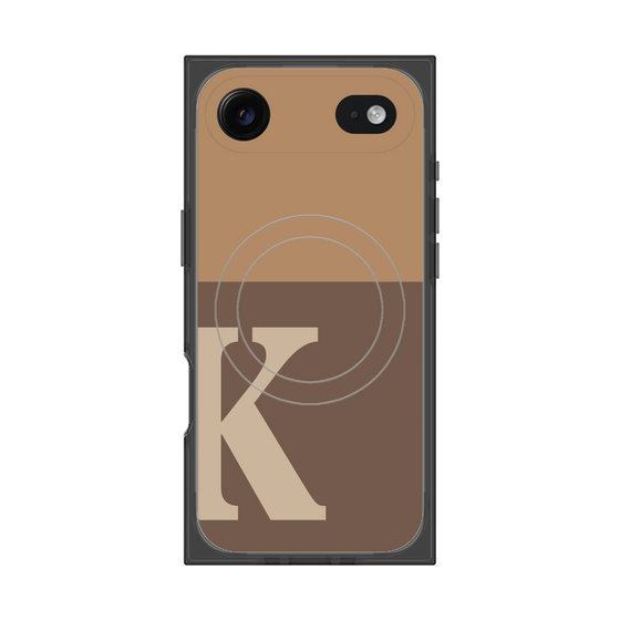 Premium Square Case with MagSafe［ Original - initial two tone - K brown ］