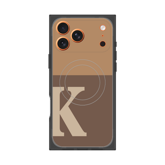Premium Square Case with MagSafe［ Original - initial two tone - K brown ］