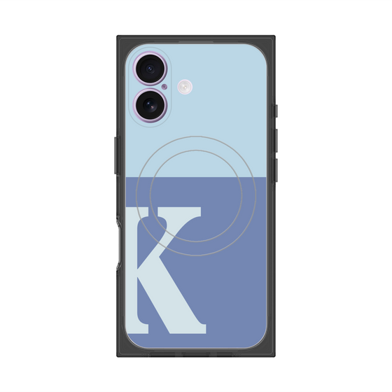 Premium Square Case with MagSafe［ Original - initial two tone - K blue ］