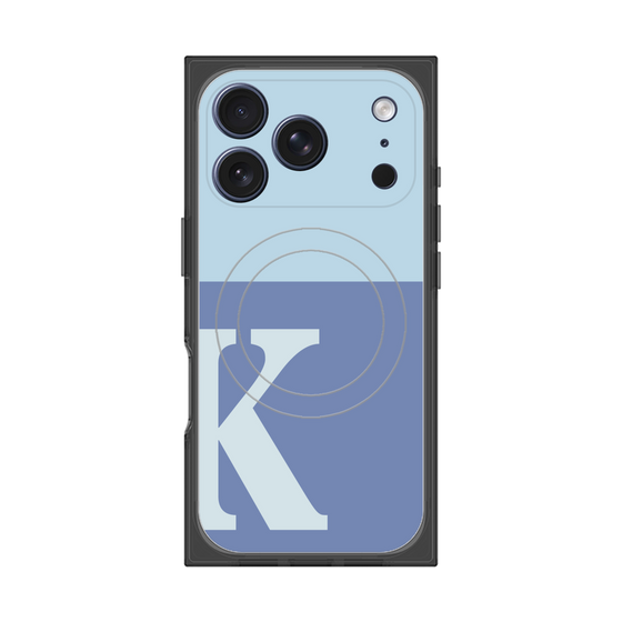 Premium Square Case with MagSafe［ Original - initial two tone - K blue ］