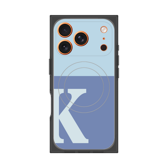 Premium Square Case with MagSafe［ Original - initial two tone - K blue ］